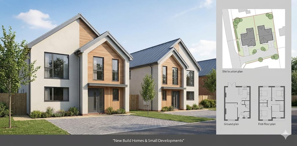 New build homes and small developments by WEDRAWPLANS