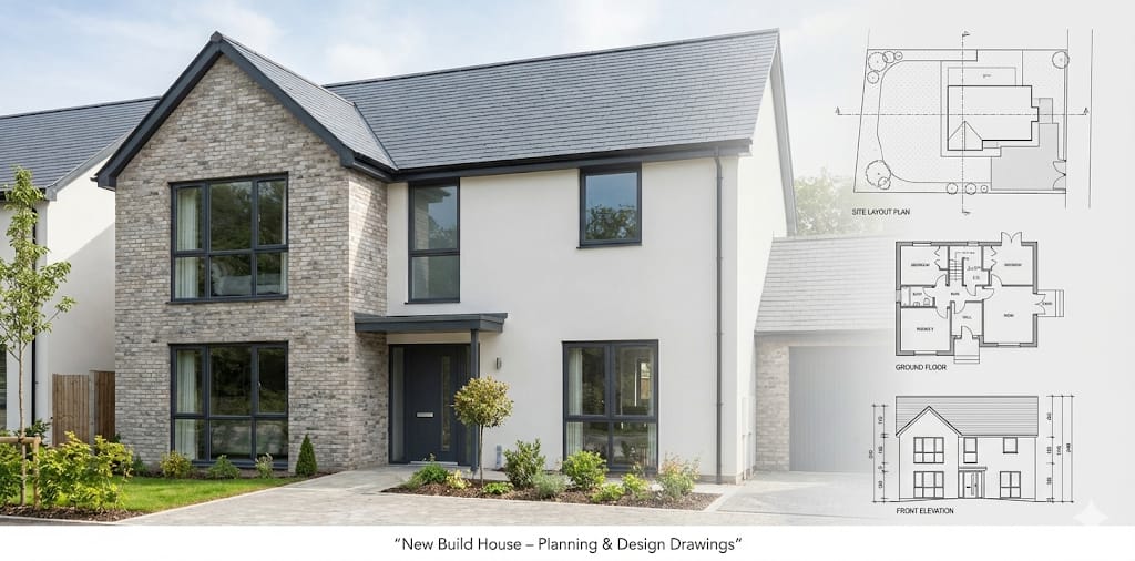 New build house planning and design drawings by WEDRAWPLANS